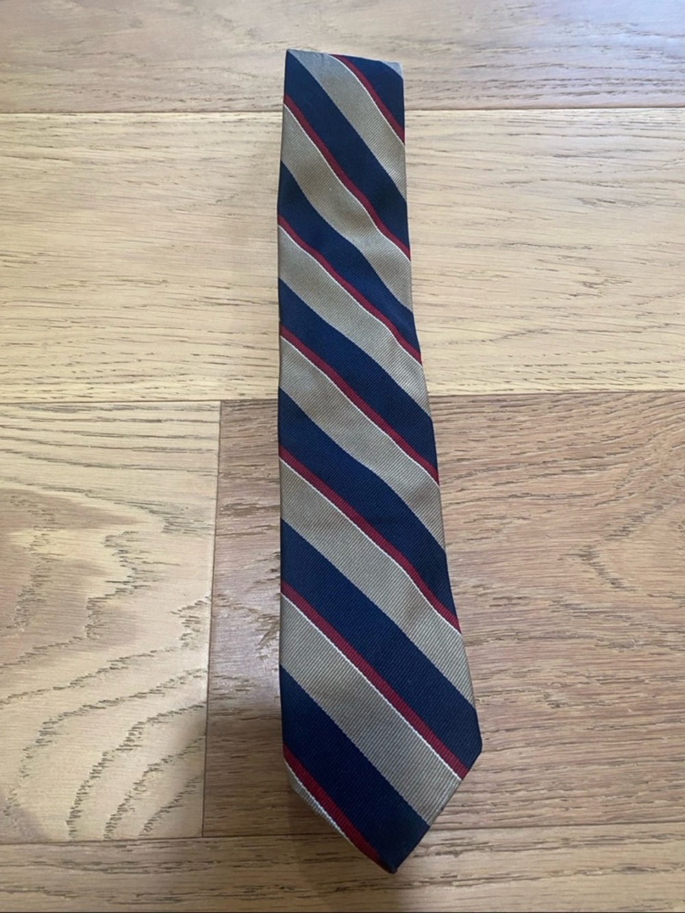 Vintage Bert Pulitzer repp stripe necktie for Lord & Taylor's "The Man's Shop”